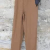 Hosen*by basics Hose im klassischen Schnitt 12013 in camel - supersoftes Leinen