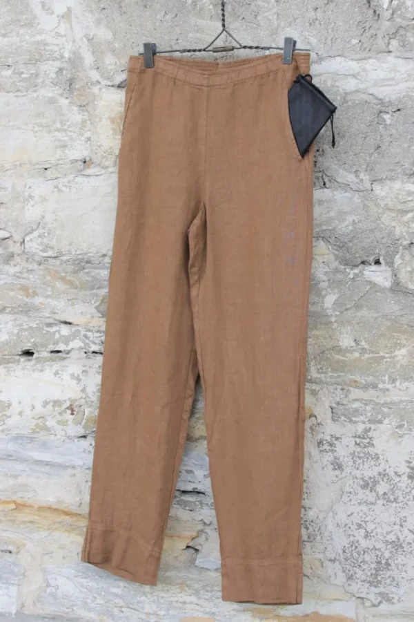 Hosen*by basics Hose im klassischen Schnitt 12013 in camel - supersoftes Leinen