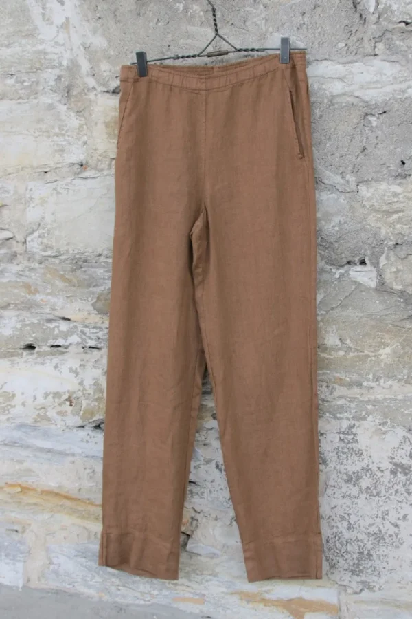 Hosen*by basics Hose im klassischen Schnitt 12013 in camel - supersoftes Leinen