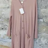 Jacken*by basics Strickjacke 8009 im hellen apricot (nude) - reine, Öko Tex zertifizierte Merinowolle