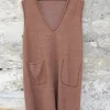 Kleider*by basics Wende-Kleid 18010 in camel melange/braun - reine, superkuschelige Wolle