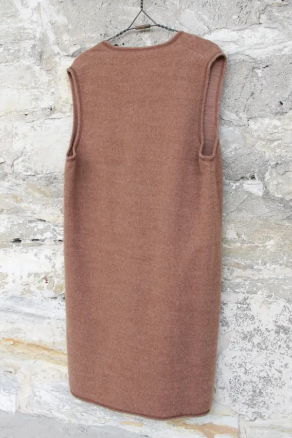 Kleider*by basics Wende-Kleid 18010 in camel melange/braun - reine, superkuschelige Wolle