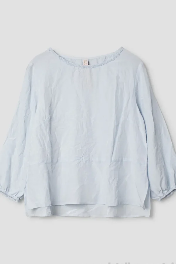 Blusen*Ewa i Walla Bluse 44970 CLARA in pastellblau (ice blue) - exklusive Seide