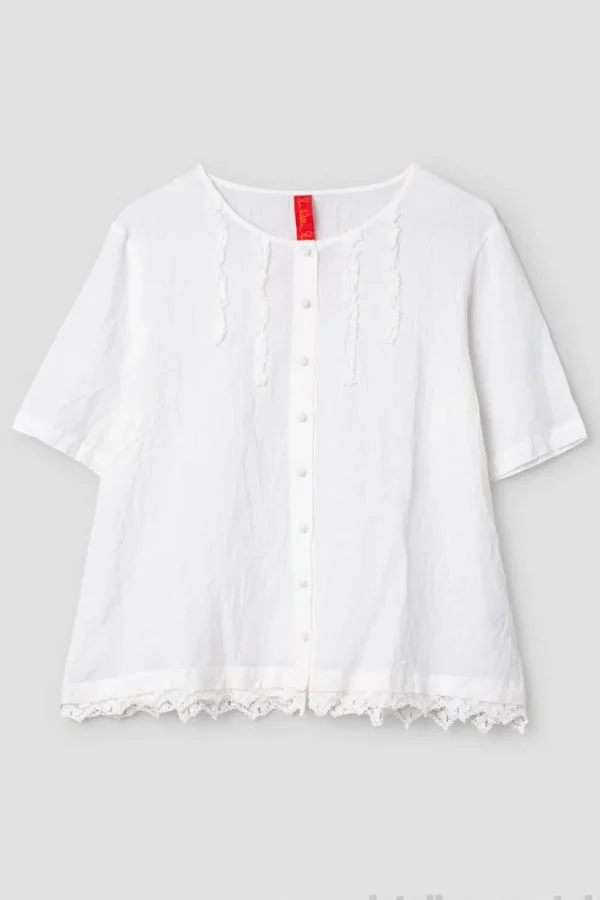 Blusen*Ewa i Walla Bluse 44982 GUN in weiss (white) - Sushi Voile aus softer Baumwolle & Viskose