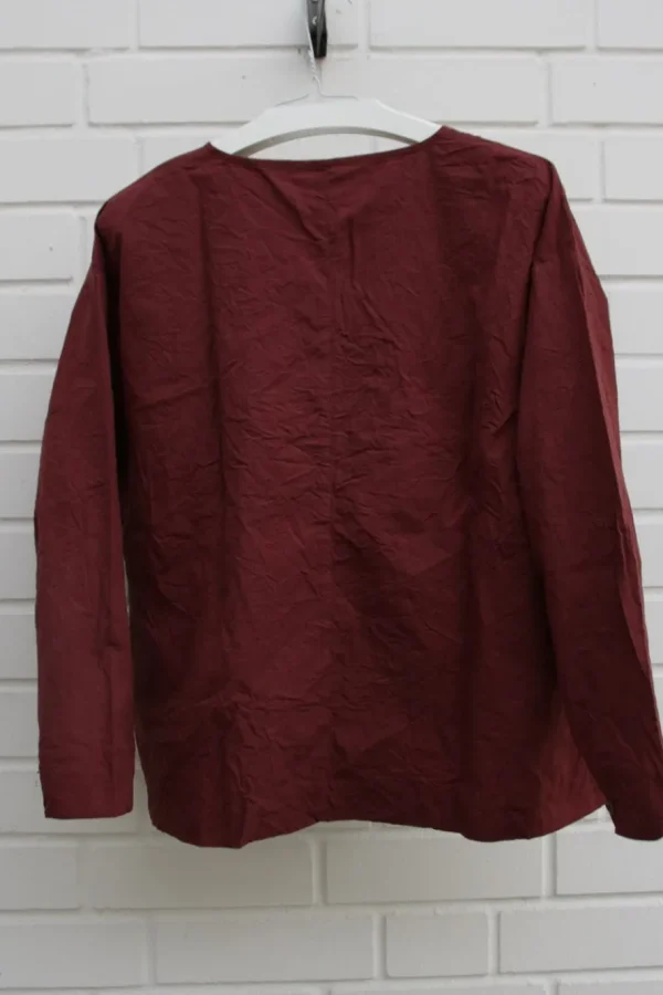 Blusen*Ewa i Walla * Bluse 44103 IRELA in burgunder rot (burgundy) - reine Knitterbaumwolle