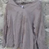 Blusen*Ewa i Walla Bluse 44910 ROSMARI in taupe mit Stickereien - reiner, softer Organza