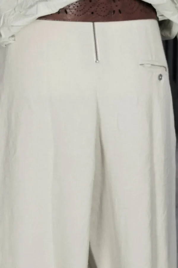 Hosen*Ewa i Walla Hose 11397 BOTVI in creme (bone white) - softer Twill aus Leinen & Baumwolle