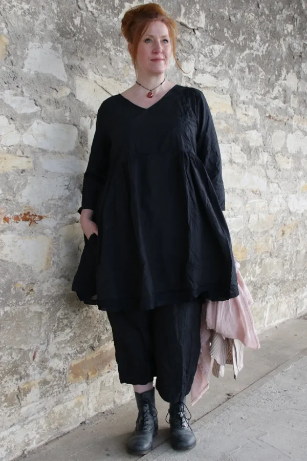 Hosen*Ewa i Walla Hose BOTVI 11425 in schwarz (black) - reine Knitterbaumwolle