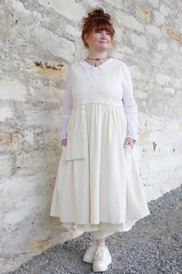 Kleider*Ewa i Walla Kleid 55895 RUBY in cremeweiss (cream) - Seersucker aus reiner Baumwolle