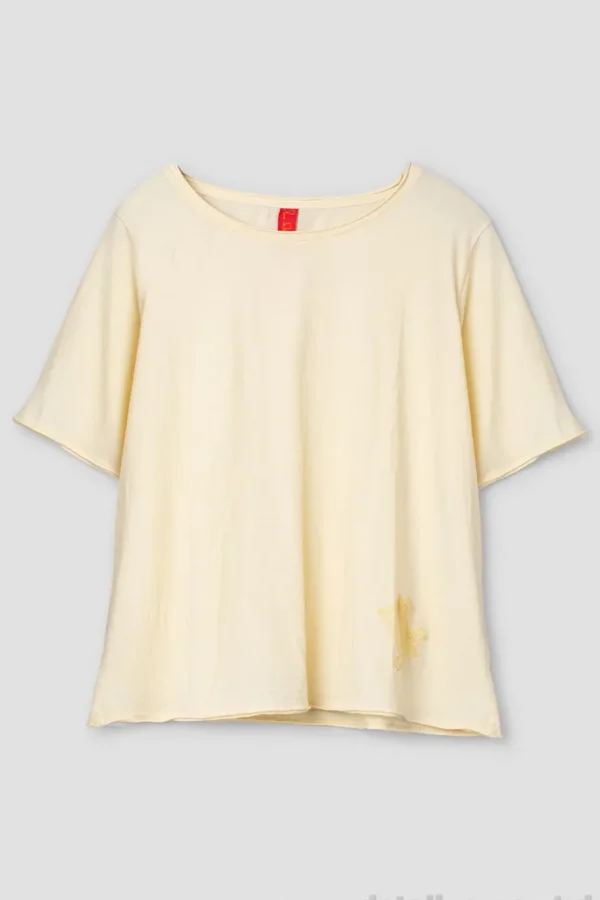 Shirts*Ewa i Walla Kurzarm-Shirt 44979 INEZ in pastellgelb (vanilla) - softer Jersey