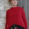 Pullover*Ewa i Walla Pullover 44991 GURLI im satten rot (red) - superfeine Alpakawolle