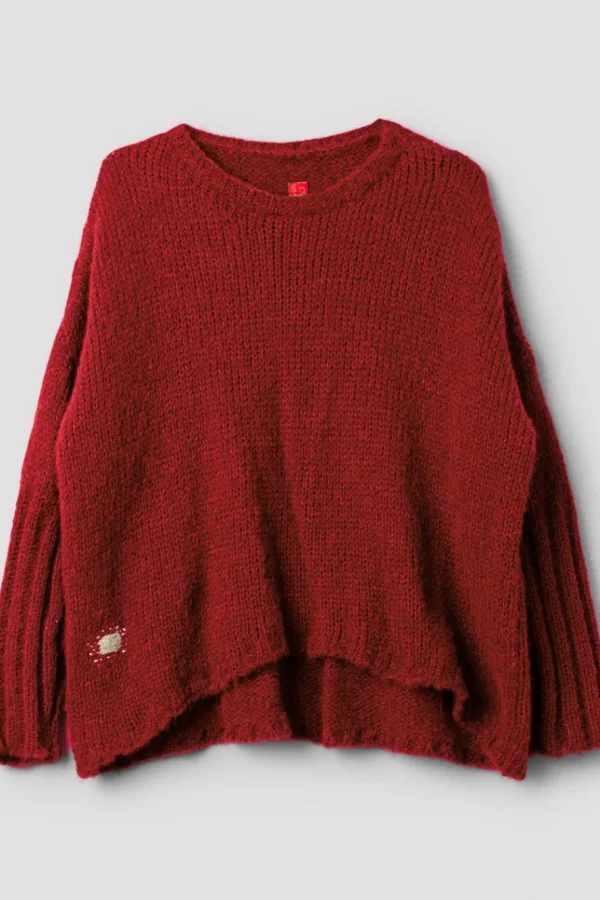 Pullover*Ewa i Walla Pullover 44991 GURLI im satten rot (red) - superfeine Alpakawolle