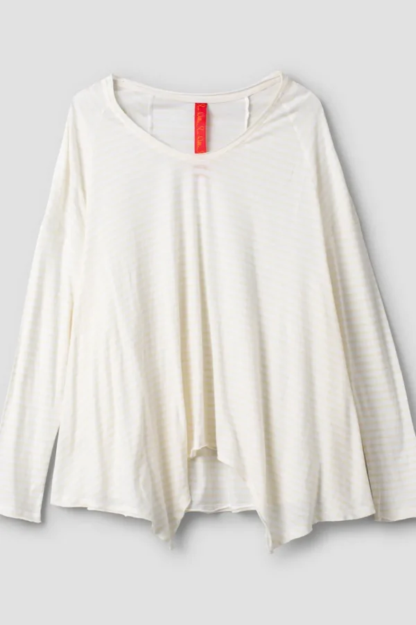 Shirts*Ewa i Walla Shirt 44975 ELSA in creme mit Ringel in pastellgelb (vanilla striped jersey) - softer Jersey