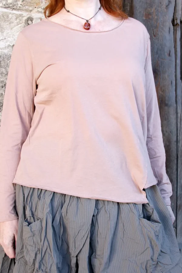 Shirts*Ewa i Walla * Shirt 44987 GISELA in zartem altrose (taupe) - softer Jersey aus reiner Baumwolle