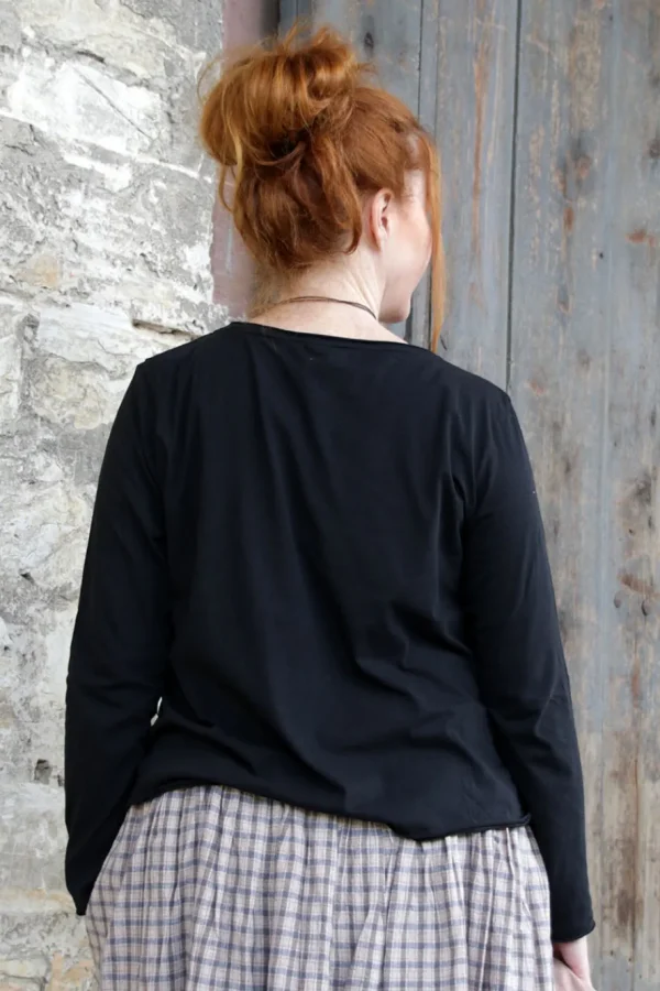 Shirts*Ewa i Walla * Shirt 44987 GISELA in schwarz (black) - softer Jersey aus reiner Baumwolle