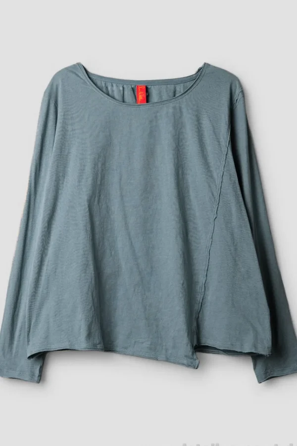 Shirts*Ewa i Walla * Shirt 44987 GISELA in blau grau (storm blue) - softer Jersey aus reiner Baumwolle