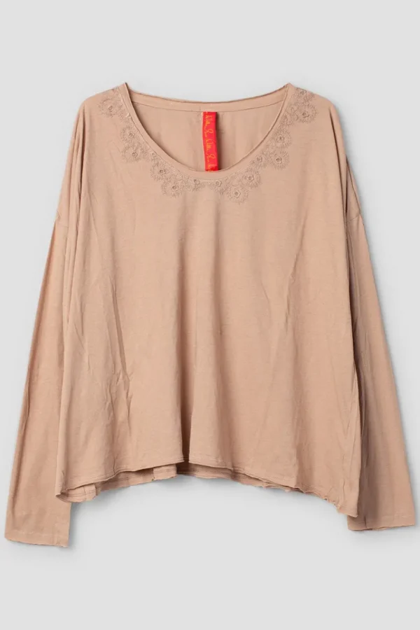 Shirts*Ewa i Walla * Shirt 44985 GYRID in altrose (taupe) - Jersey aus reiner Baumwolle