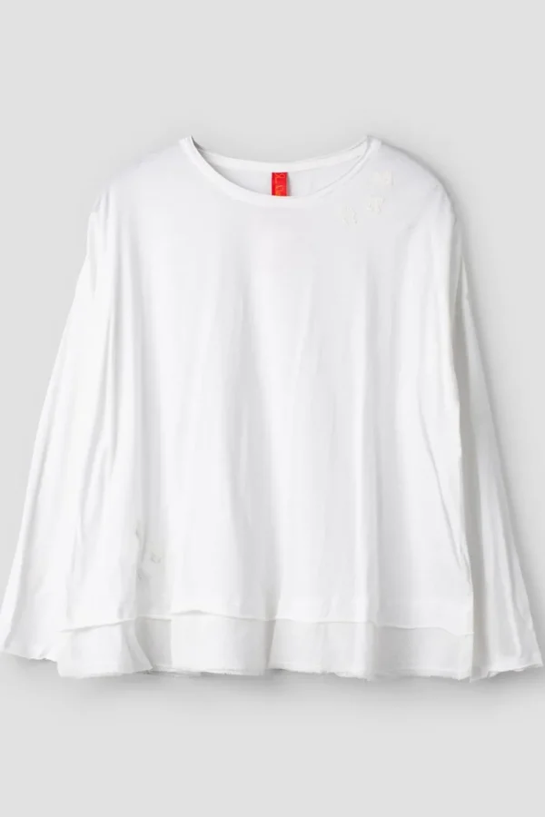 Shirts*Ewa i Walla Shirt 44977 LYDIA in weiss (white) - softer Jersey aus reiner Baumwolle