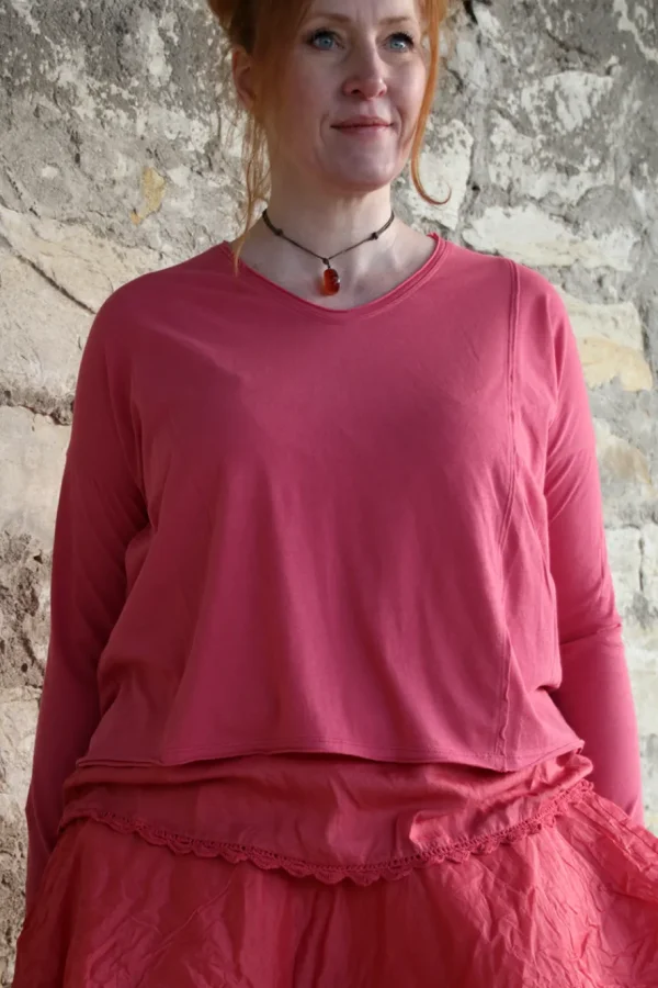 Shirts*Ewa i Walla Shirt ZITA 44146 in korallenrot (cerise) - softes Jersey aus reiner Baumwolle