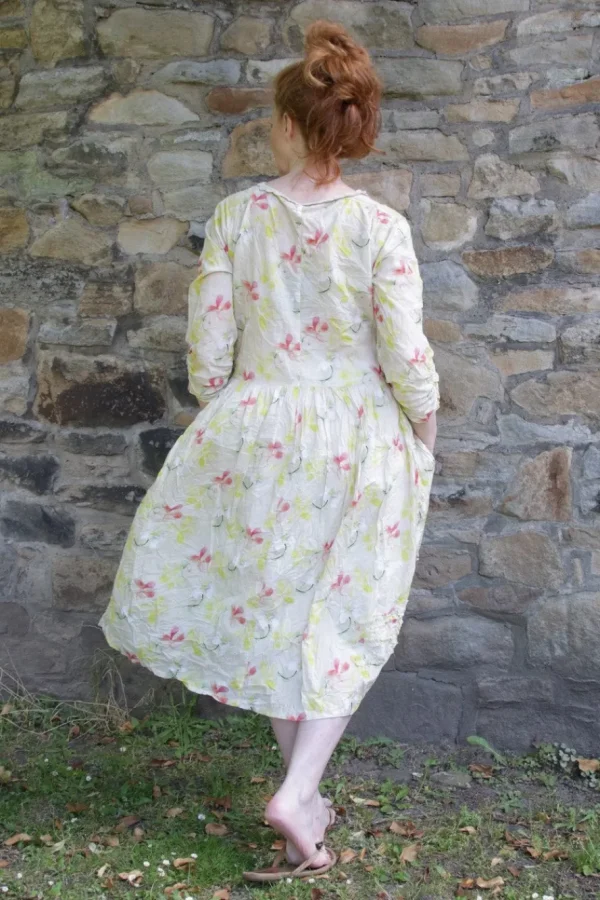 Kleider*Ewa i Walla SUMMER SPECIALS Kleid 55910 MANJA in creme mit Flowerprint - luftiger Voile