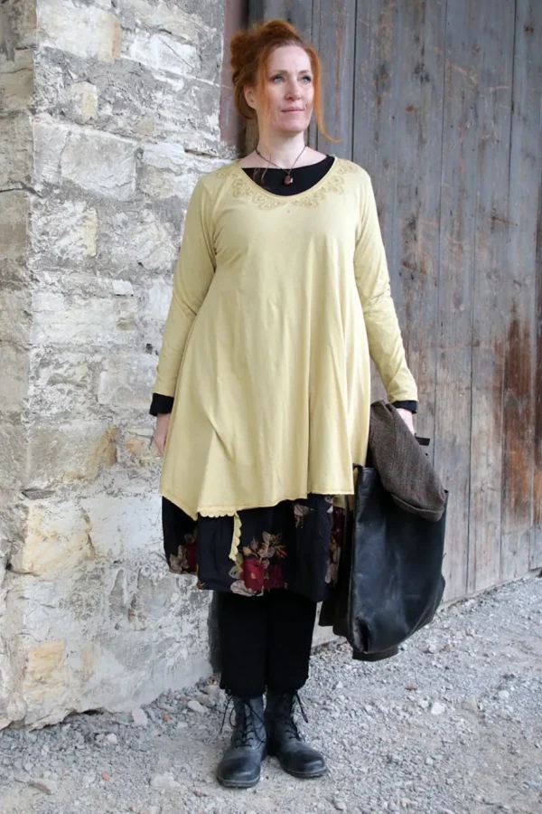 Shirts*Ewa i Walla * Tunika 44986 DANIA im hellen lemon - softer Jersey aus reiner Baumwolle