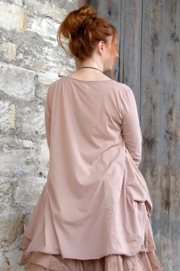 Shirts*Ewa i Walla * Tunika 44986 DANIA in altrosa (taupe) - softer Jersey aus reiner Baumwolle