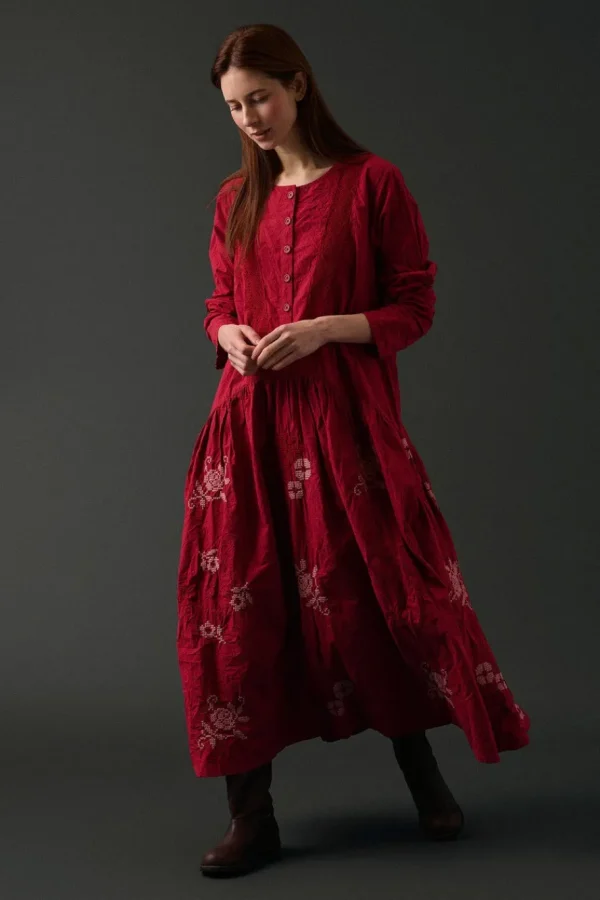 Kleider*Ewa i Walla WINTER SPECIAL EDITION Kleid JASMIN 55938 in rot (red) - reine Knitterbaumwolle