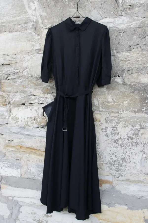 Kleider*Hannes Roether Maxi-Kleid 210840 KONFEKT in schwarz - Cupro & Baumwolle