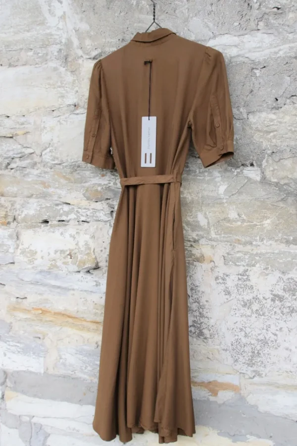 Kleider*Hannes Roether Maxi-Kleid 210840 KONFEKT in camel - Cupro & Baumwolle