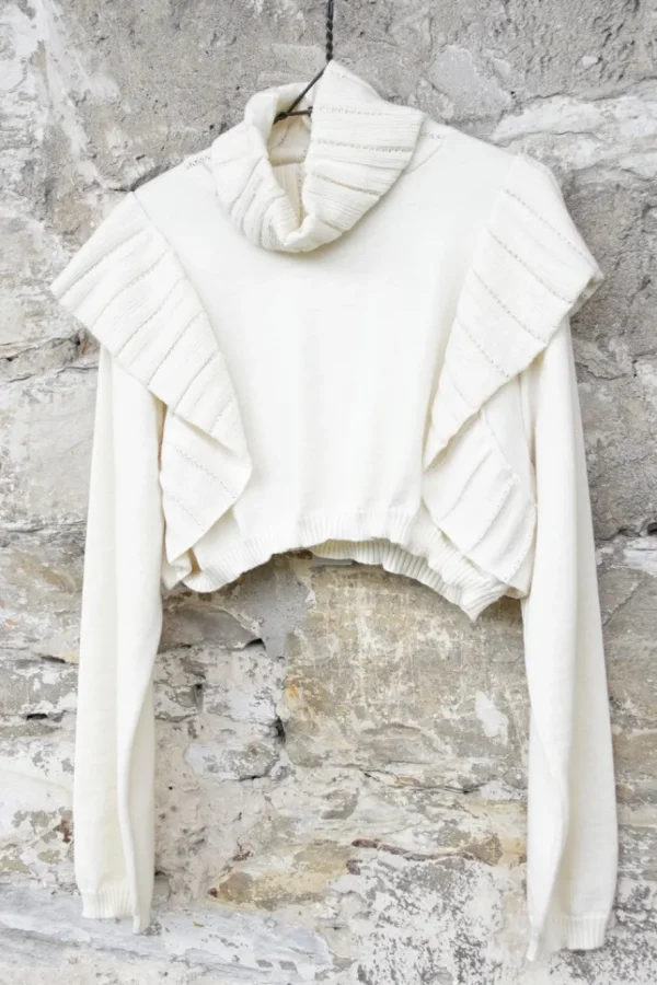 Pullover*Hannes Roether Pullover 211079 in spark/creme - reine, softe Schurwolle