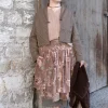 Jacken*Les Ours Jacke BEGONIA mit Hahnentrittmuster in schokobraun-caramel - softer Tweed