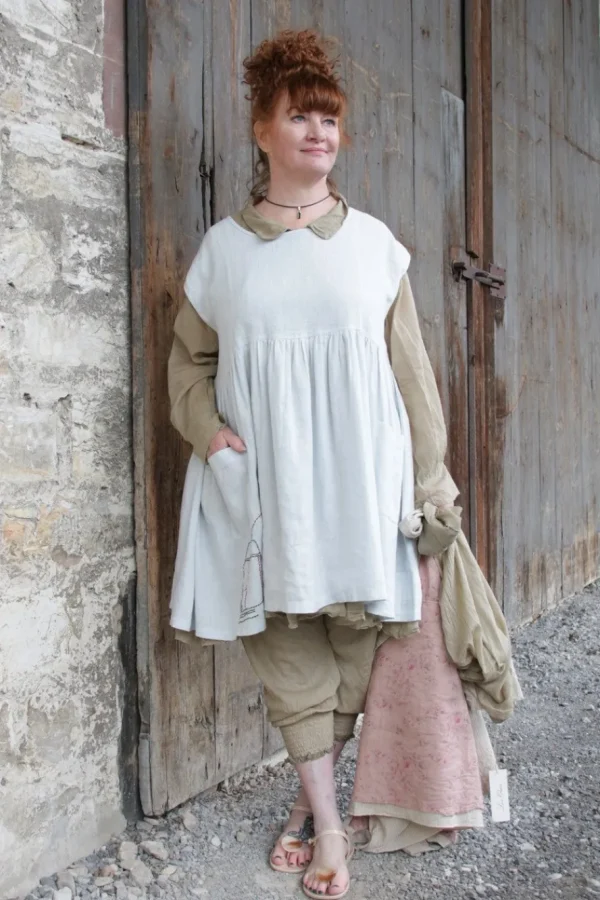 Kleider | Tunika*Les Ours Tunika/Kleid JUJUBE in shabby mint (almond) - zarter Baumwoll-Voile