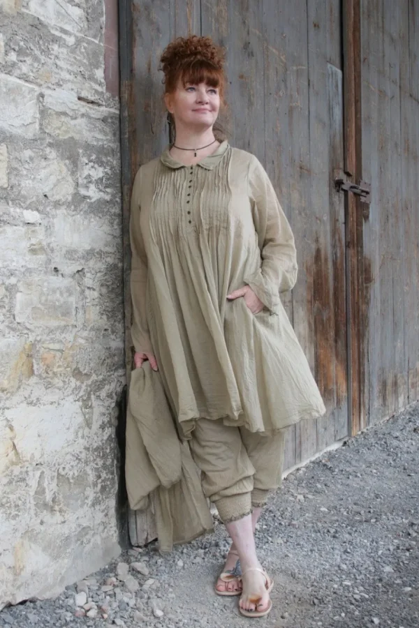 Kleider | Tunika*Les Ours Tunika/Kleid JUJUBE in shabby mint (almond) - zarter Baumwoll-Voile