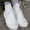 Boots*LOFINA Sneakers 3560 in bianco ottico im Used Look - geprägtes Leder